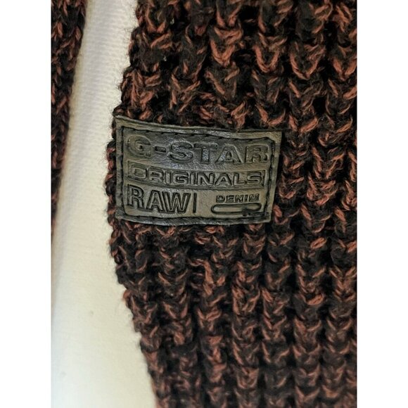 New G-Star Raw Suzaki Bordeaux Black Melange Turtle Neck Sweater Pullover - Picture 8 of 12